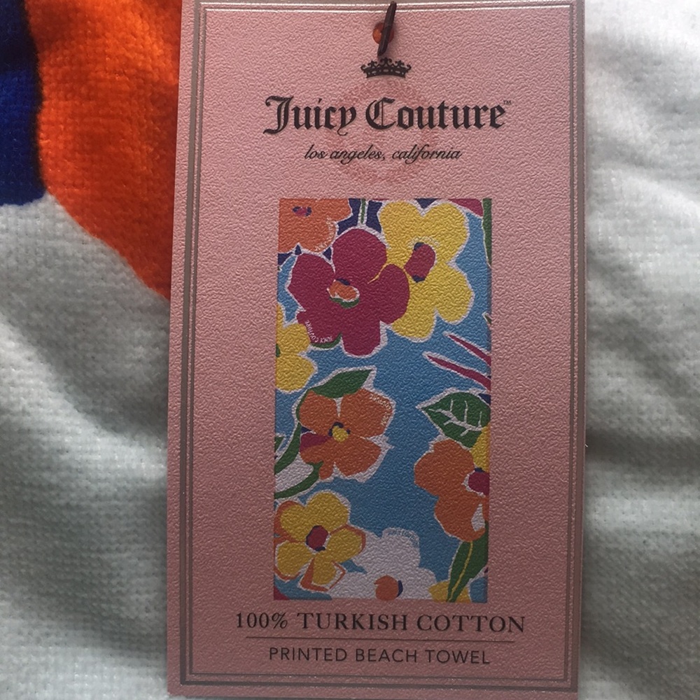 Juicy Couture Beach or Pool towel. 34” x 64” New